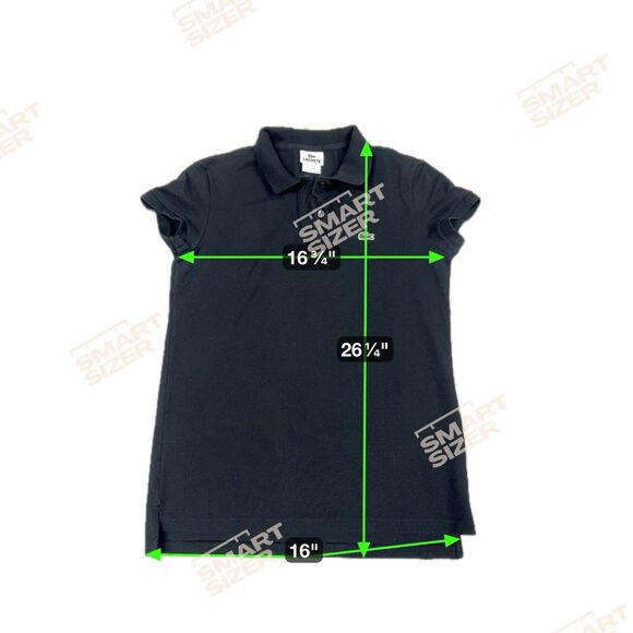 Lacoste Polo Shirt Womens 42 Large Black Slim Fit Short Sleeve Cotton Stretch - Picture 6 of 6